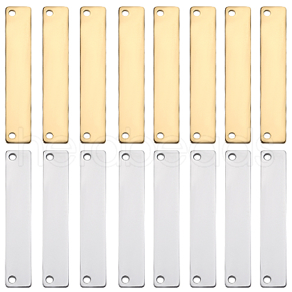SUNNYCLUE 40Pcs 2 Colors Ion Plating(IP) 304 Stainless Steel Connector Charms STAS-SC0009-01-1