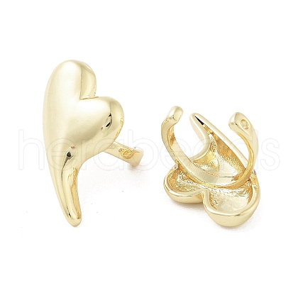Rack Plating Brass Cuff Ring Finding EJEW-C081-12G-1