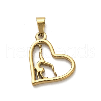 304 Stainless Steel Pendants STAS-Q343-10G-1