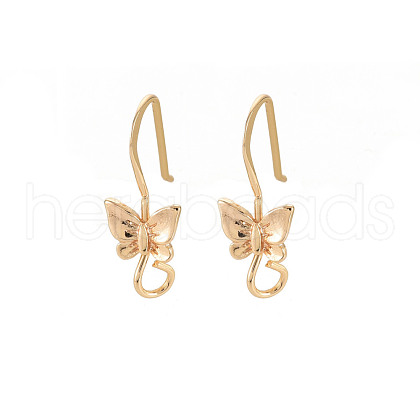 Brass Earring Hooks KK-S356-658G-NF-1
