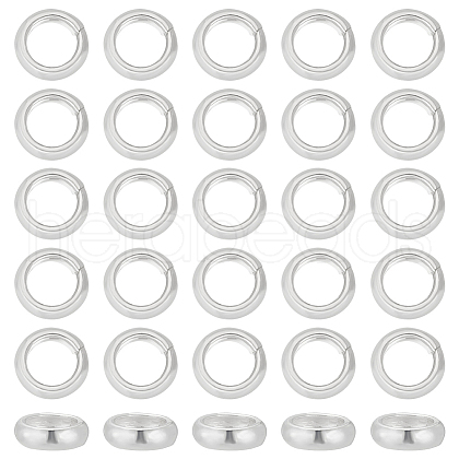 BENECREAT 925 Sterling Silver Spacer Beads FIND-BC0005-08B-1