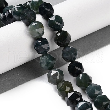 Natural Moss Agate Beads Strands G-NH0021-A31-02-1