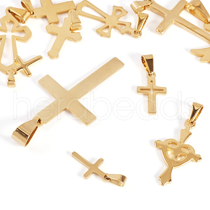 Kissitty 304 Stainless Steel Pendants STAS-KS0001-08G-1