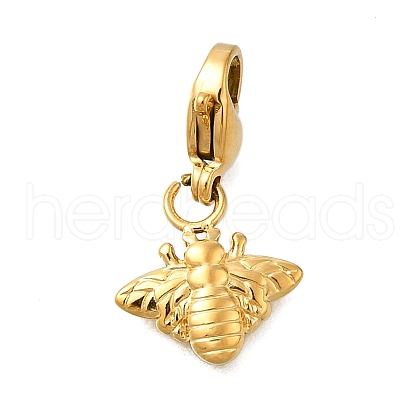 Bees 304 Stainless Steel Pendant Decorations STAS-R159-02G-1