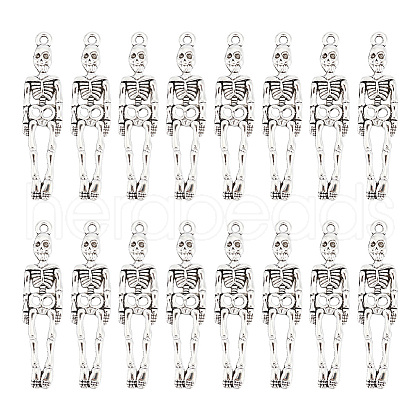 Unicraftale 60Pcs Tibetan Style Alloy Pendants for Halloween TIBEP-UN0001-17-1