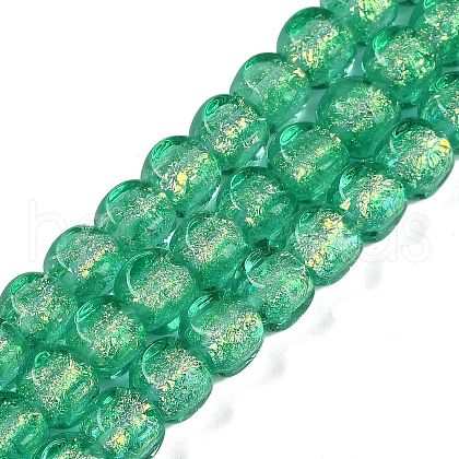 Handmade Foil Lampwork Beads Strands FOIL-K003-05H-1