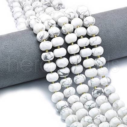 Natural Howlite Beads Strands G-P573-B02-01-1