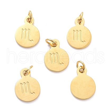 Golden Plated 304 Stainless Steel Charms STAS-C022-01E-G-1