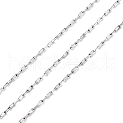 304 Stainless Steel Paperclip Chains CHS-M009-07P-01-1