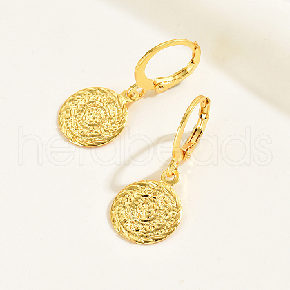 Brass Fashionable Casual Coin Women's Earrings Ear Decorations Ear Drops IN1664-1