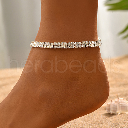 Alloy Rhinestone Anklet for Women RI2332-1