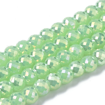 Electroplate Glass Beads Strands EGLA-Q125-003-B01-1