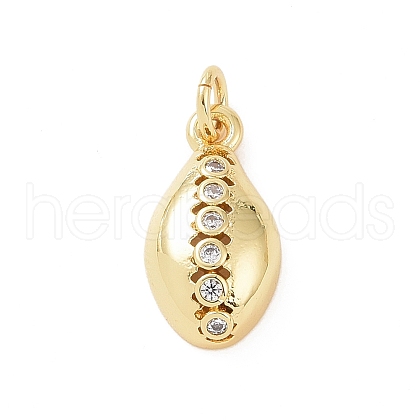 Brass Micro Pave Cubic Zirconia Charms KK-C012-50G-1