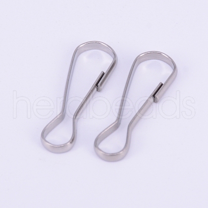 Stainless Steel Keychain Clasp Findings STAS-WH0016-06P-02-1