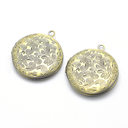 Brass Locket Pendants X-KK-F717-41AB-NR-1