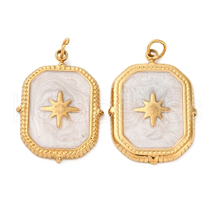 304 Stainless Steel Enamel Pendants STAS-U061-34G-A01-1
