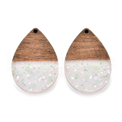 Epoxy Resin & Walnut Wood Pendants RESI-T057-11A-1