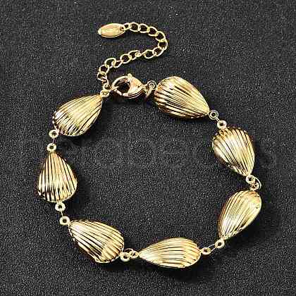 304 Stainless Steel Link Bracelets for Women BJEW-P354-04A-G-1