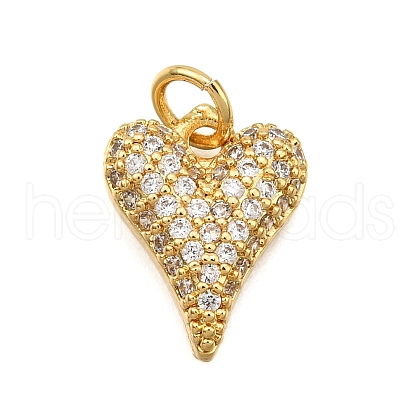 Brass Micro Pave Cubic Zirconia Pendants KK-K401-08C-G-1