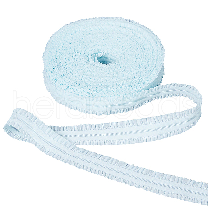 Polyester Ruffled Elastic Cord EW-WH0015-02B-1