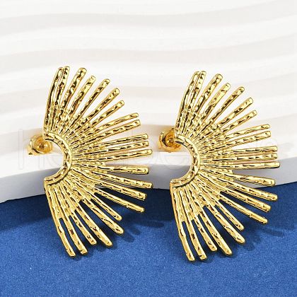 304 Stainless Steel Stud Earrings EJEW-U070-04G-1