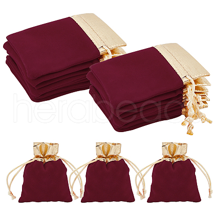 Beebeecraft Rectangle Velvet Jewelry Pouches Bags TP-BBC0001-09A-02-1