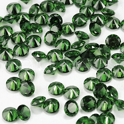 Diamond Shaped Cubic Zirconia Pointed Back Cabochons ZIRC-R004-12mm-08-1