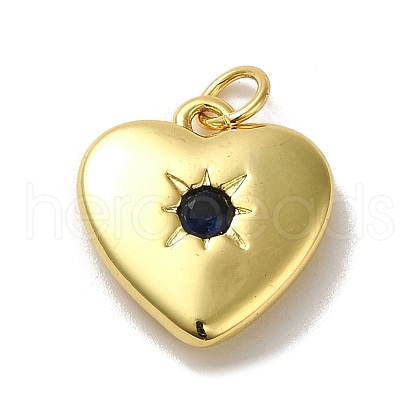 Rack Plating Brass Micro Pave Cubic Zirconia Pendants KK-R158-01E-G-1