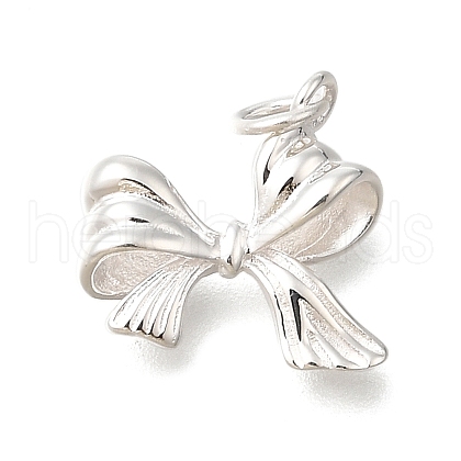 925 Sterling Silver Bowknot Charms STER-F059-11S-1