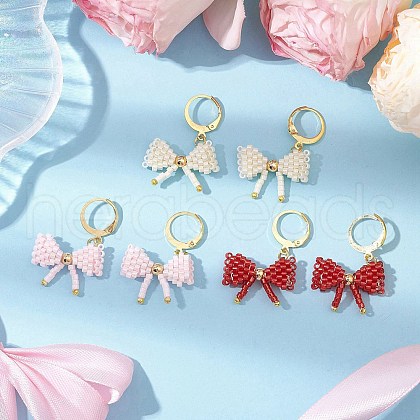 3 Pairs 304 Stainless Steel Leverback Earrings for Women EJEW-MZ00381-1