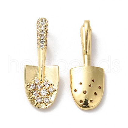 Rack Plating Brass Cubic Zirconia Pendants X-KK-D074-23G-1