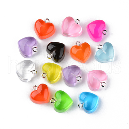 Transparent Resin Pendants RESI-R429-30-1