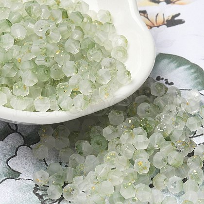 Frosted Glass Beads FGLA-D300-01G-1
