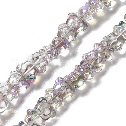 Electroplate Glass Beads Strands EGLA-L030-HR04-1