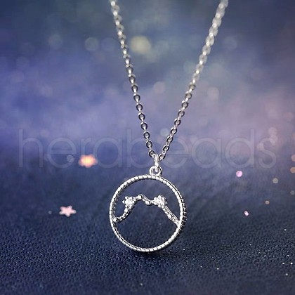 Alloy Crystal Rhinestone Ring with Constellation Pendant Necklaces FS-WG797BF-01-1