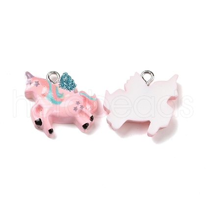 Opaque Resin Pendants RESI-J023-12C-1
