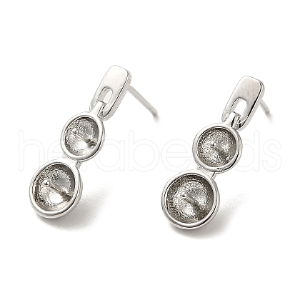 Rack Plating Brass Stud Earring Findings KK-F863-13P-1