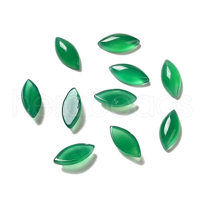 Dyed Natural Green Onyx Agate Cabochons G-G975-02-1