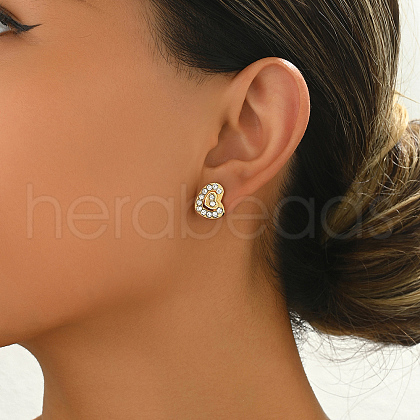 Elegant Brass Stud Earrings ZT2214-3-1