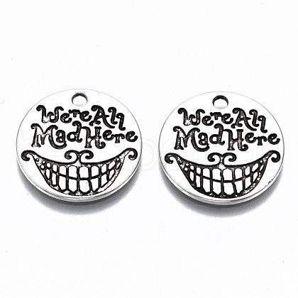 Tibetan Style Alloy Pendants TIBE-S314-122AS-RS-1
