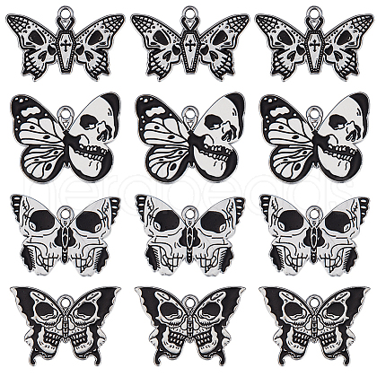 SUNNYCLUE 20Pcs 4 Style Halloween Alloy Enamel Pendants ENAM-SC0003-99-1