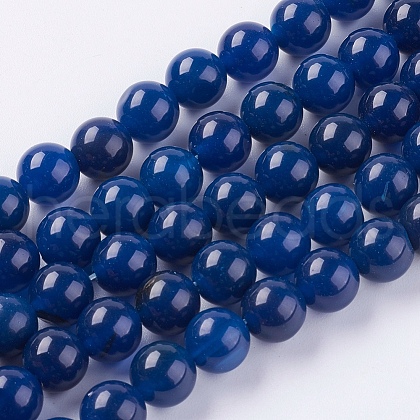 Natural Agate Beads Strands X-G-G583-8mm-12-1