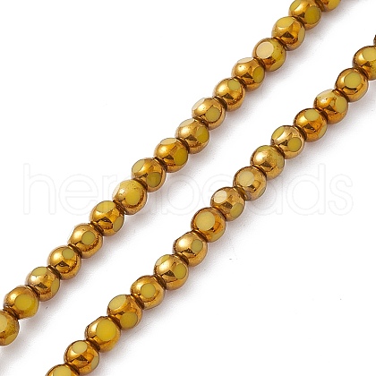 Electroplate Glass Beads Strands EGLA-L039-HR01-1