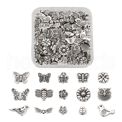Tibetan Style Alloy Beads TIBEB-TA0001-16AS-1