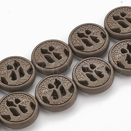 Electroplate Non-magnetic Synthetic Hematite Beads Strands G-N0322-04H-1