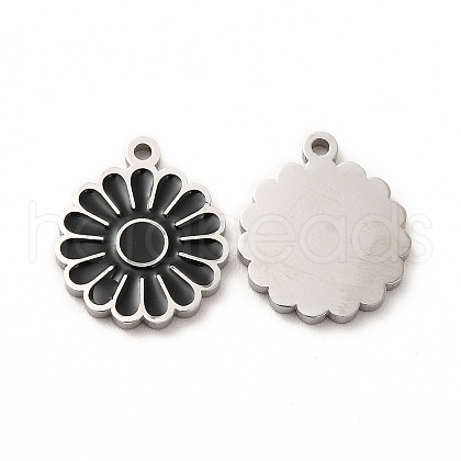 304 Stainless Steel Enamel Charms STAS-F291-03P-03-1