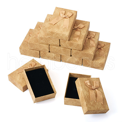 Rectangle Paper Jewelry Set Storage Gift Boxes with Bowknot CON-TAC0014-12C-1
