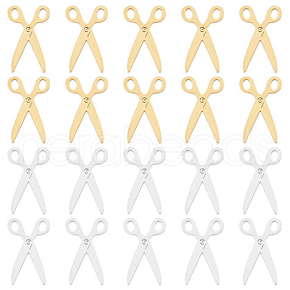 DICOSMETIC 20Pcs 2 Colors 201 Stainless Steel Pendants STAS-DC0012-83-1