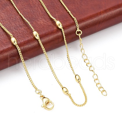 Brass Satellite Chains Necklace for Women NJEW-P265-17G-1