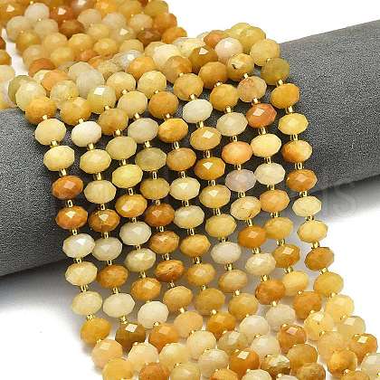 Natural Topaz Jade Beads Strands G-P573-A57-01-1